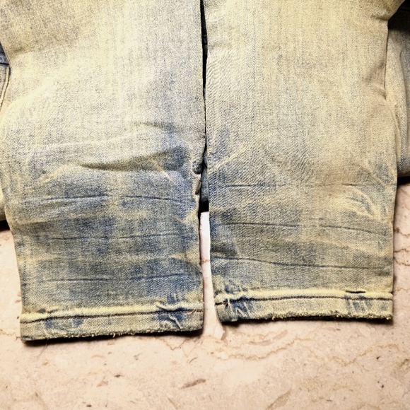 NWT THRT Varsity C-15 Mens Distressed Blue Denim Dirty Wash Stretch Jeans 38 - Picture 9 of 13